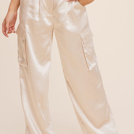 Satin Cargo Pant