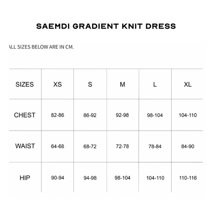 SAEMDI Gradient Knit Dress