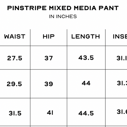 Pinstripe Mixed Media Pants