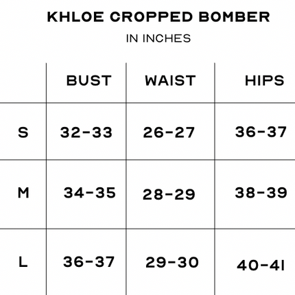 Khloe Cropped Bomber