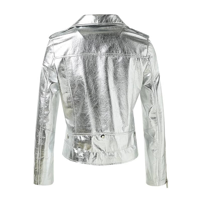 LG STUDIO: LIMITED EDITION SILVER LEATHER JACKET